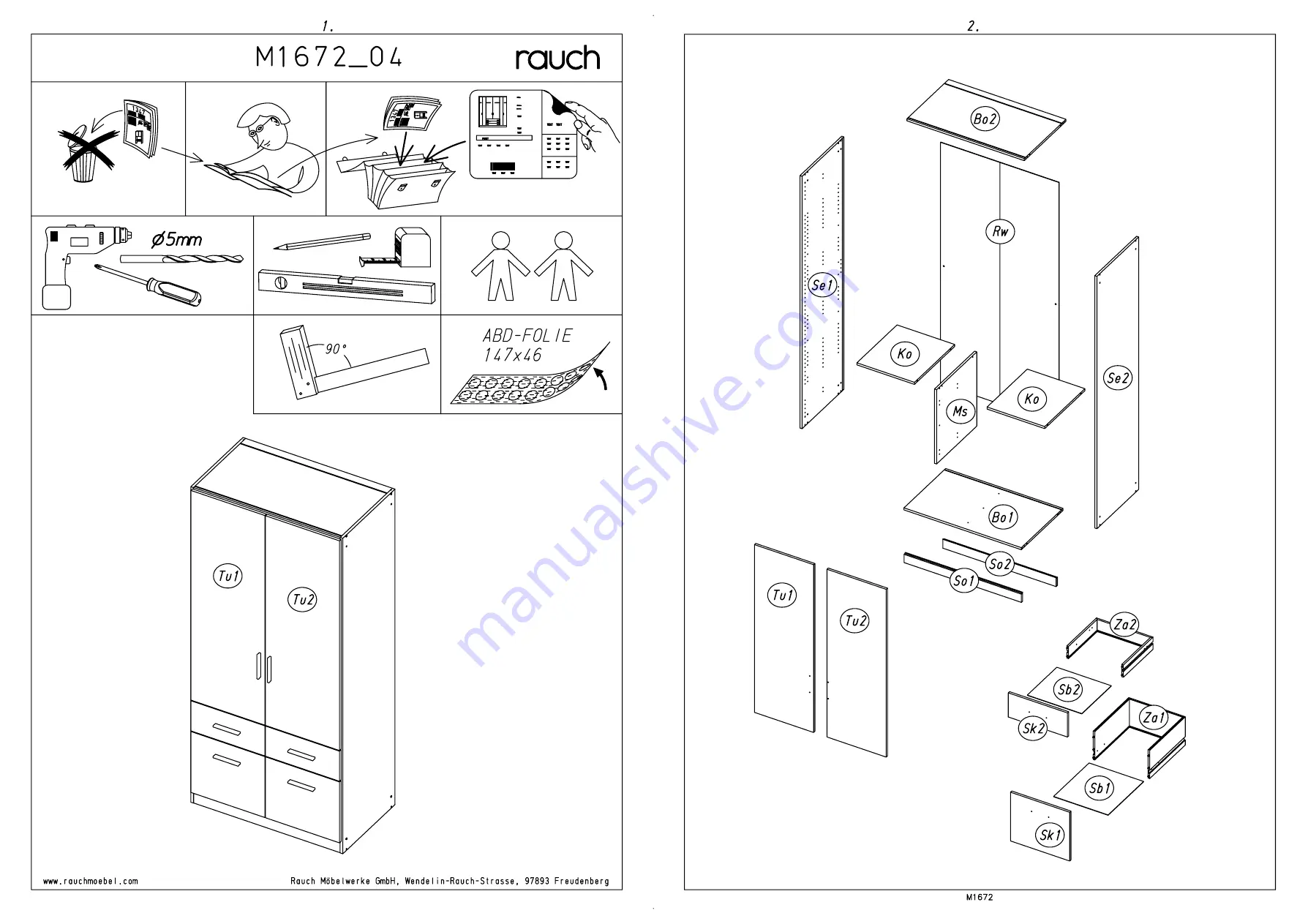 Rauch M1672 Assembly Instructions Manual Download Page 3