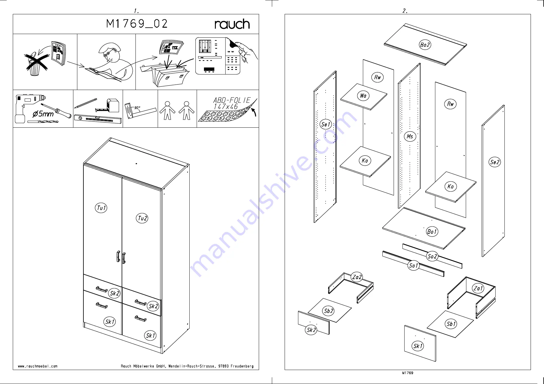 Rauch M1769 Assembly Instructions Manual Download Page 3