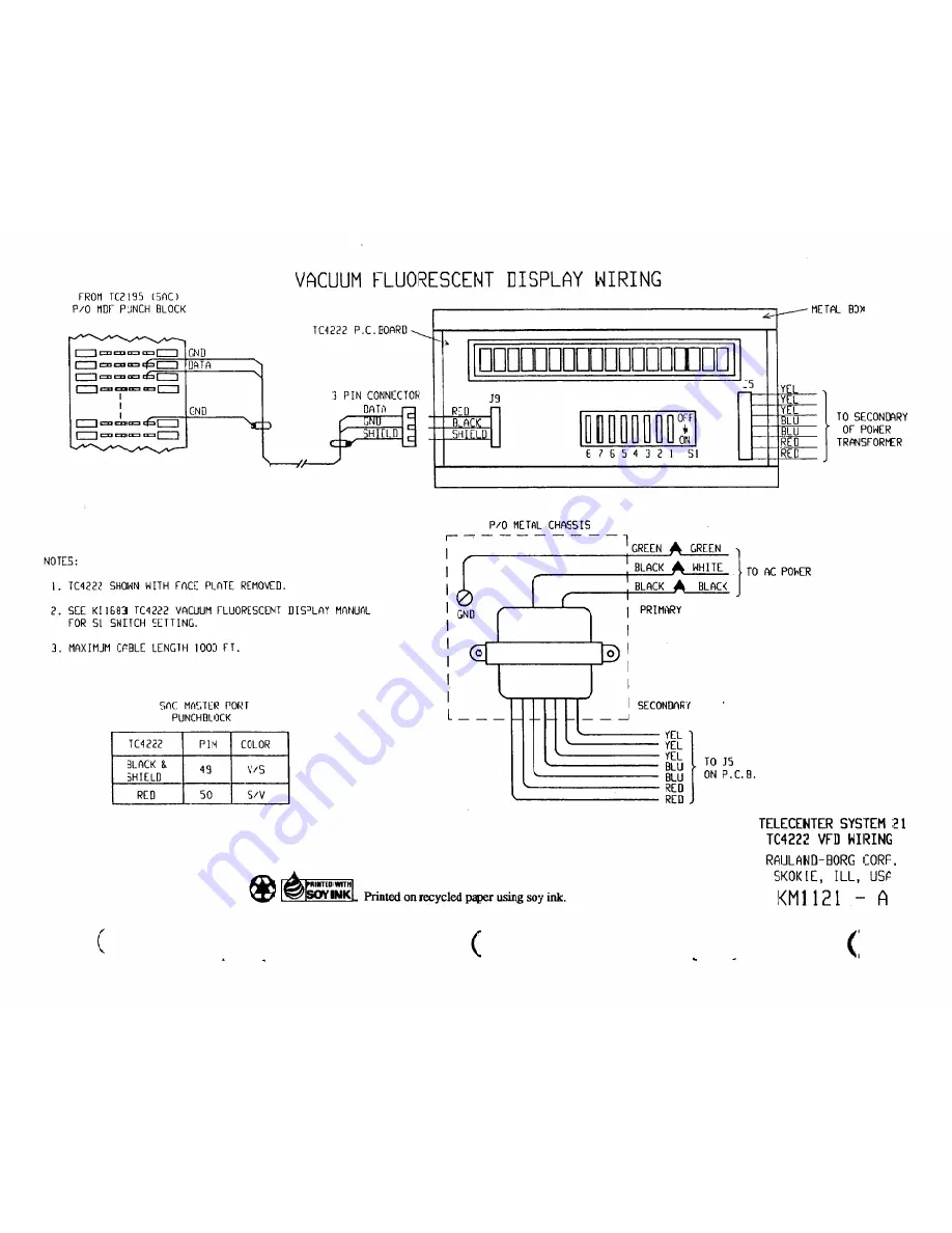 rauland TC4222 Installation Manual Download Page 6