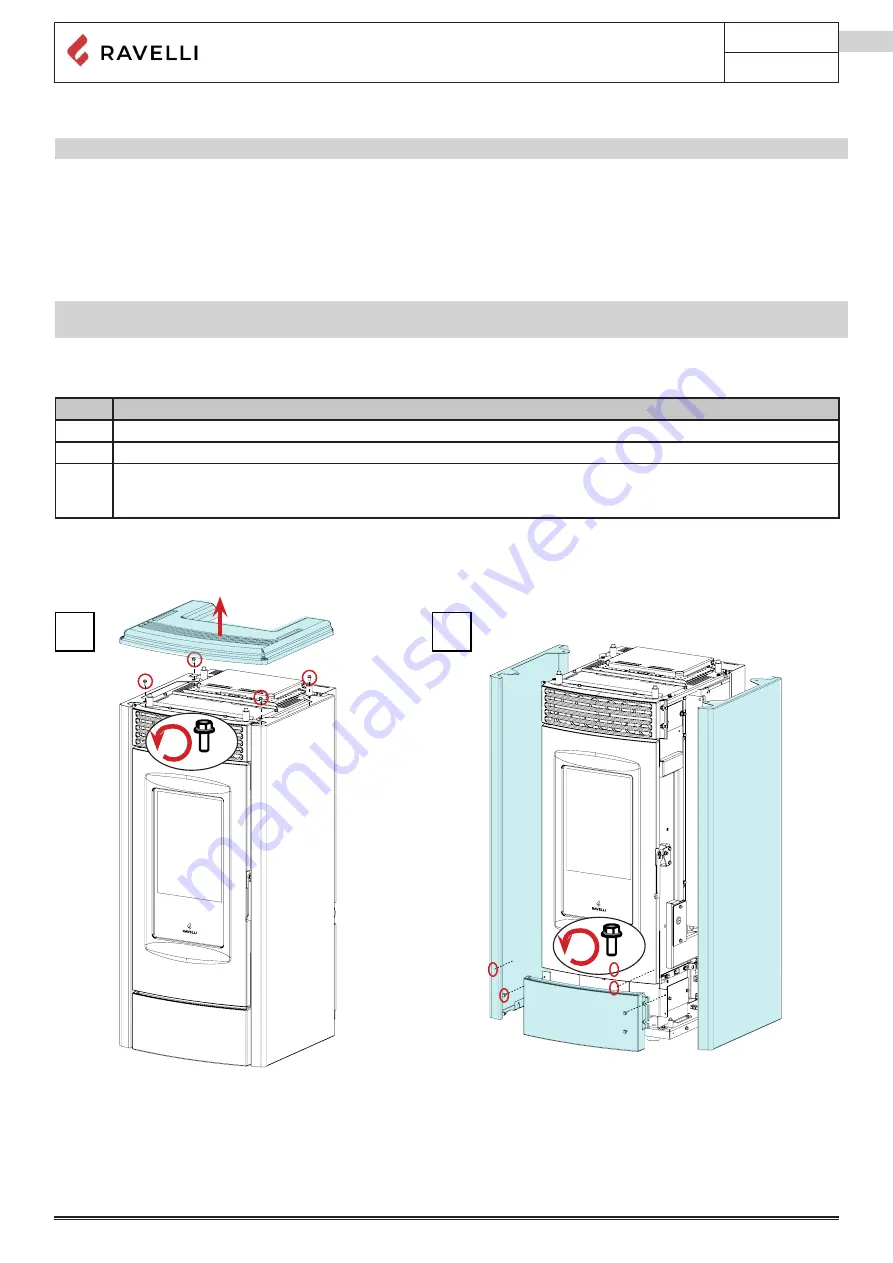 Ravelli RC 120 Touch Steel Use And Maintenance Manual Download Page 53