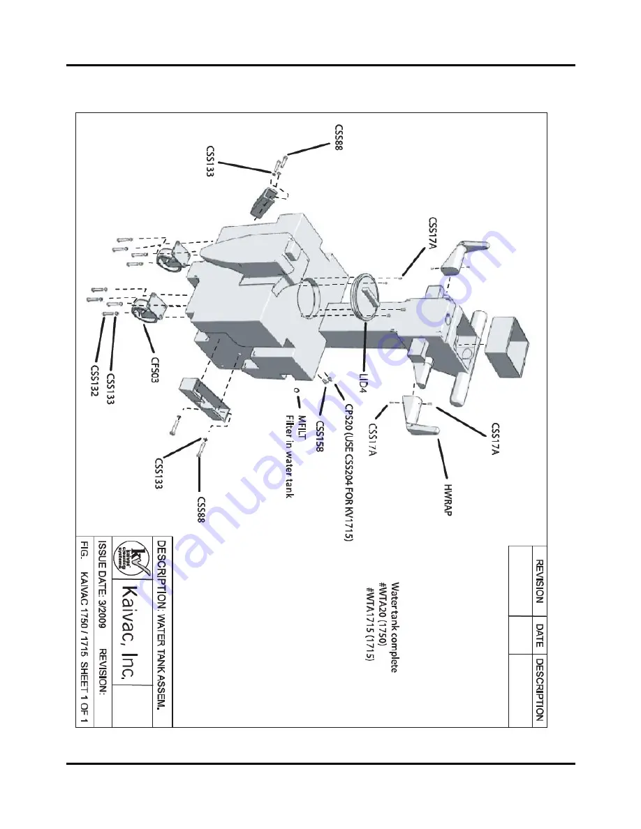 Rawlins KaiVac 1700 Series Operator'S & Parts Manual Download Page 22