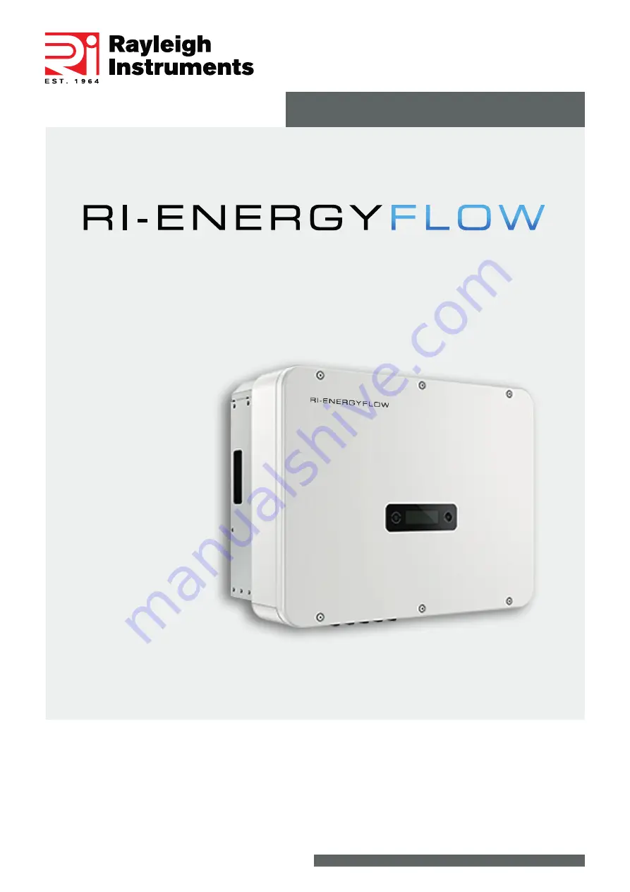 Rayleigh Instruments RI-ENERGYFLOW 3P Series Скачать руководство пользователя страница 1