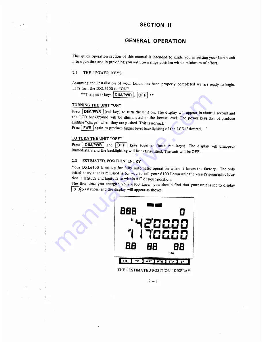 Raymarine Apelco DXL-6100 User Manual Download Page 20