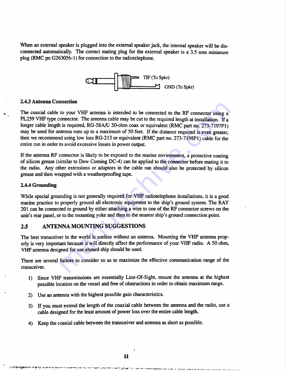 Raymarine Ray 201 User Manual Download Page 17