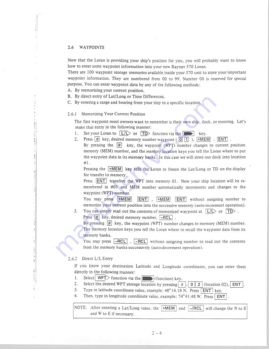 Raymarine Raynav 570 User Manual Download Page 22