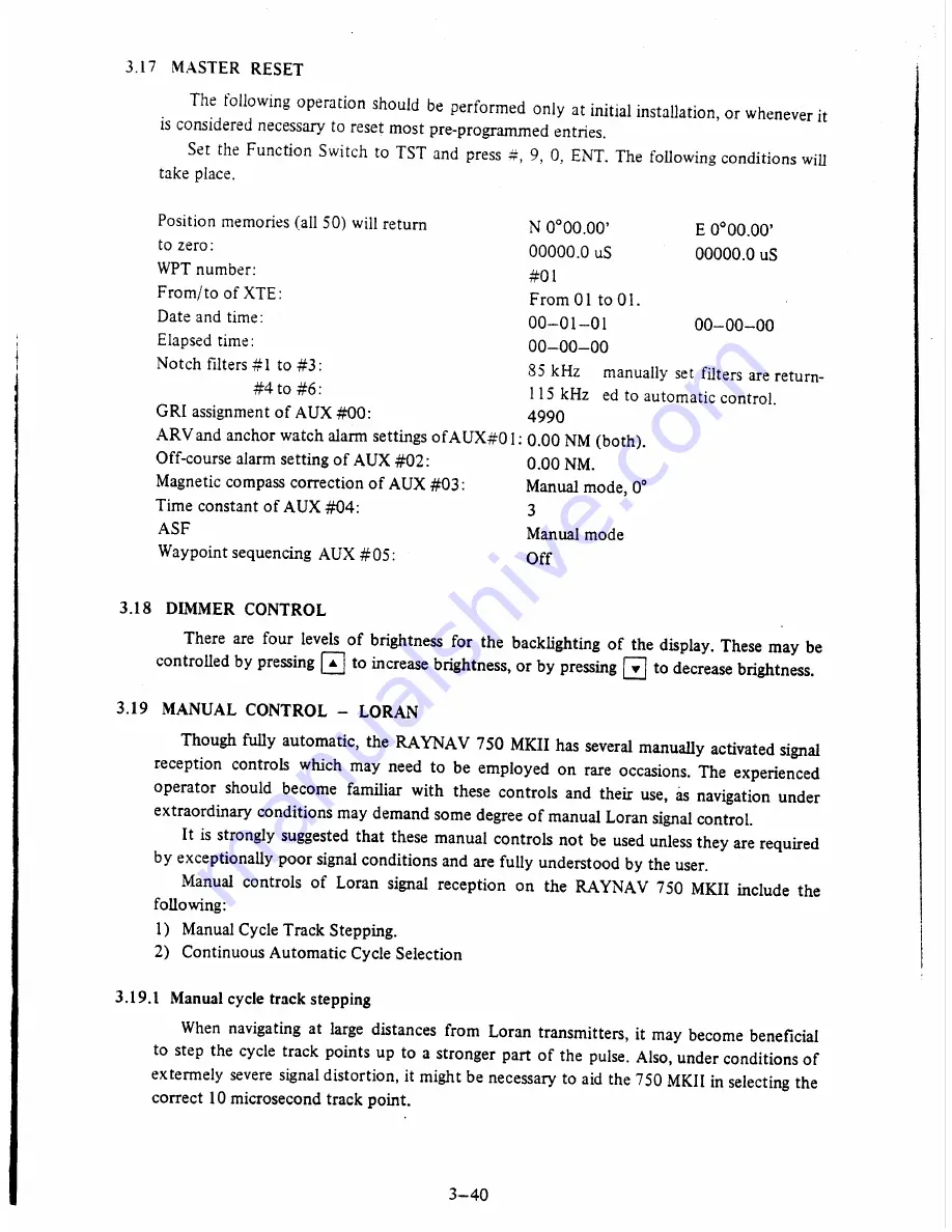 Raymarine Raynav 750 Mk II User Manual Download Page 69