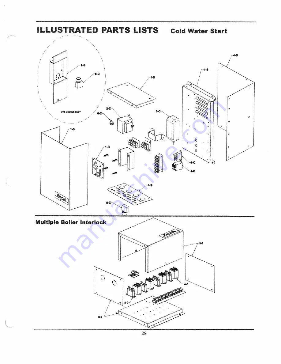 Raypak MVB 1003 Installation & Operating Instructions Manual Download Page 148