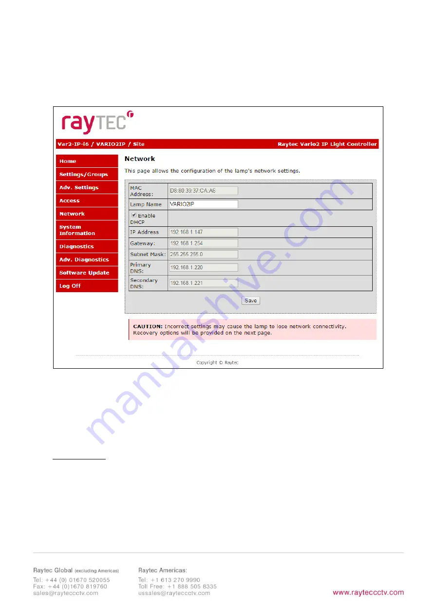 Raytec VAR2 IPPOE i4-1 Скачать руководство пользователя страница 51