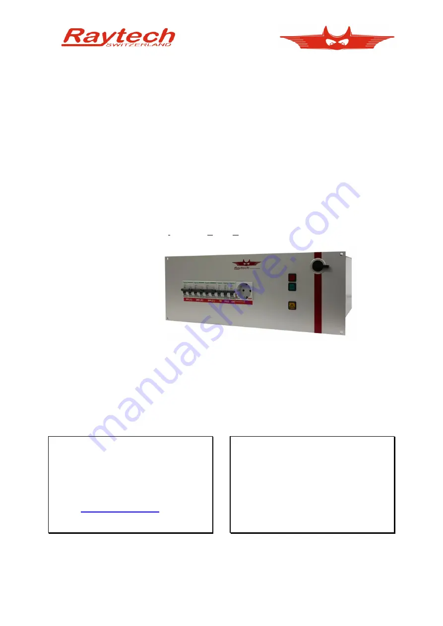 Raytech MUX R Instruction Manual Download Page 40