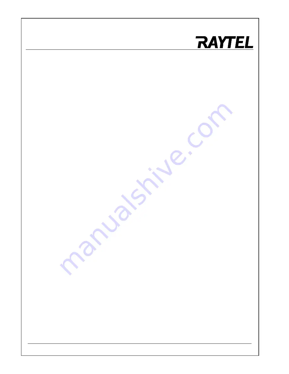 Raytel LLC TellPhone 4200 Installation Instructions & Operating Manual Download Page 40