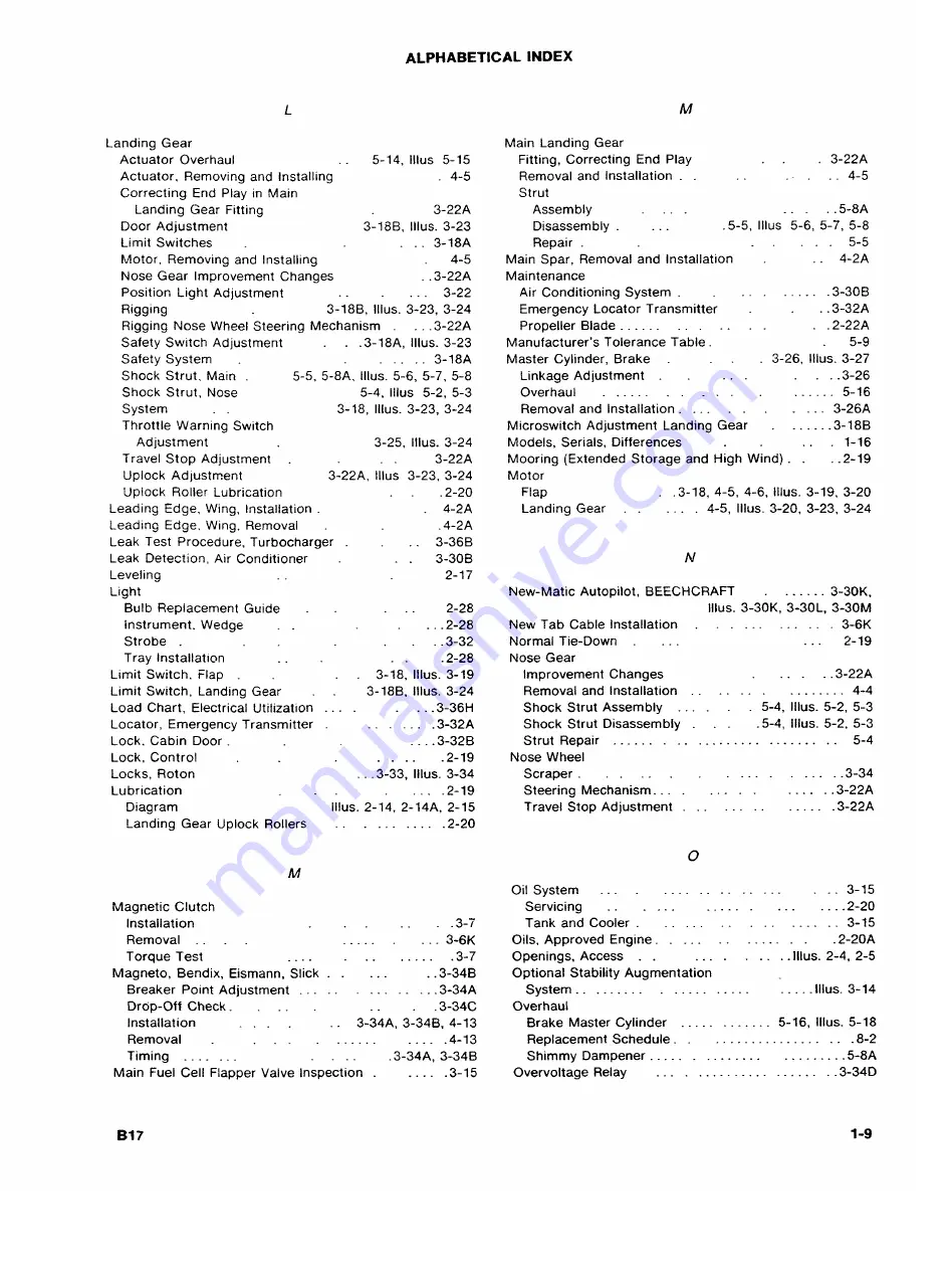 Raytheon Beechcraft Bonanza 35 Series Shop Manual Download Page 21