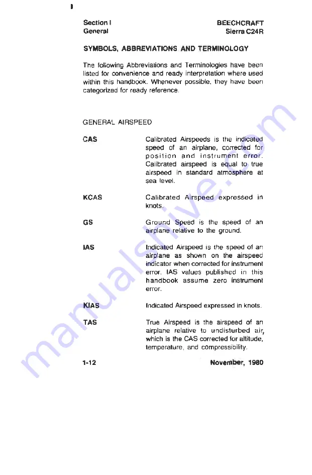 Raytheon Beechcraft SIERRA C24R Pilot Operating Handbook Download Page 27