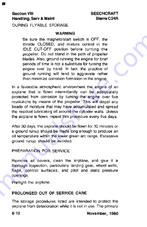 Raytheon Beechcraft SIERRA C24R Pilot Operating Handbook Download Page 204