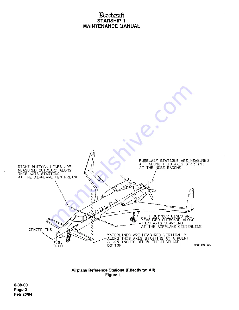 Raytheon Beechraft Starship 2000 Maintenance Manual Download Page 78