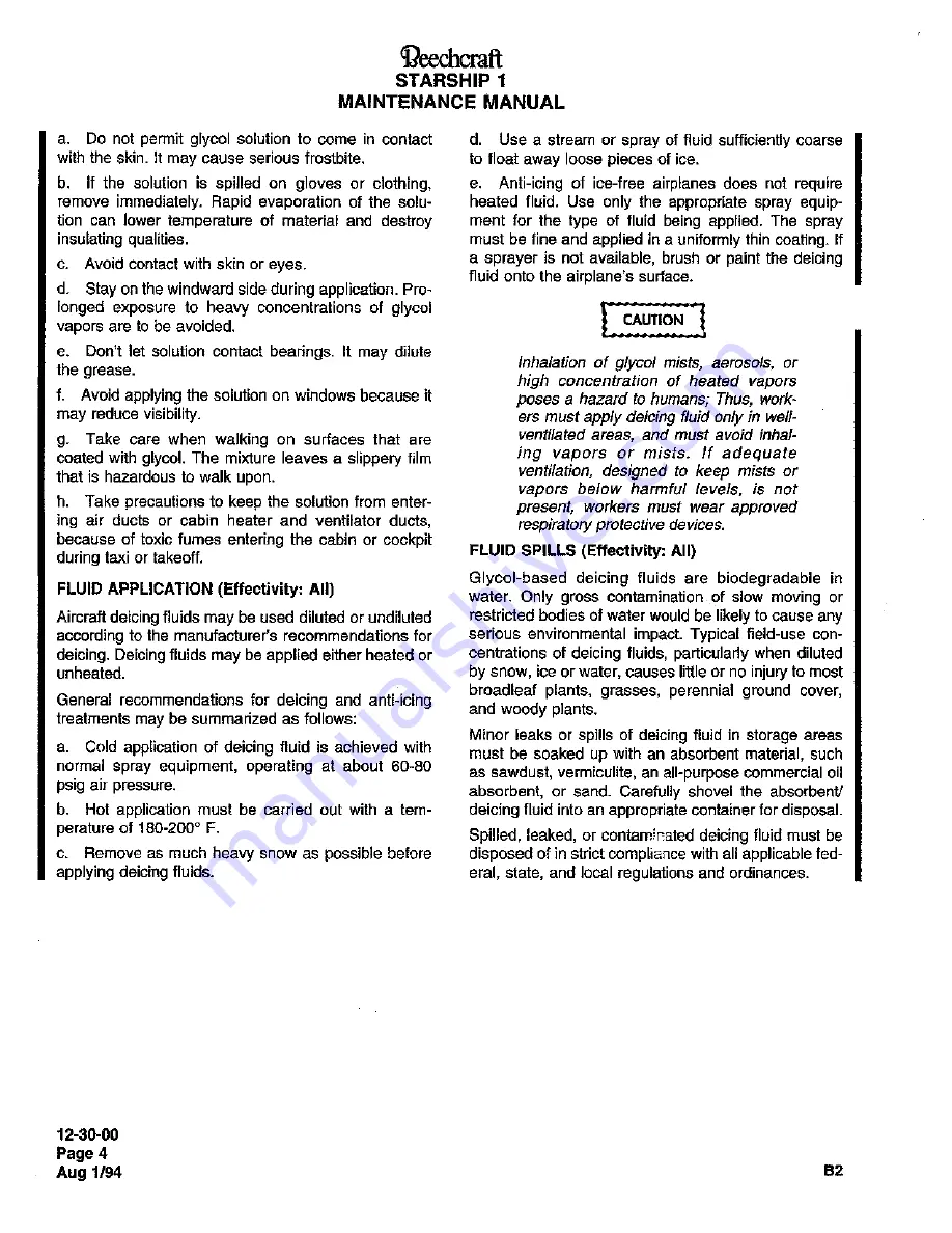 Raytheon Beechraft Starship 2000 Maintenance Manual Download Page 236