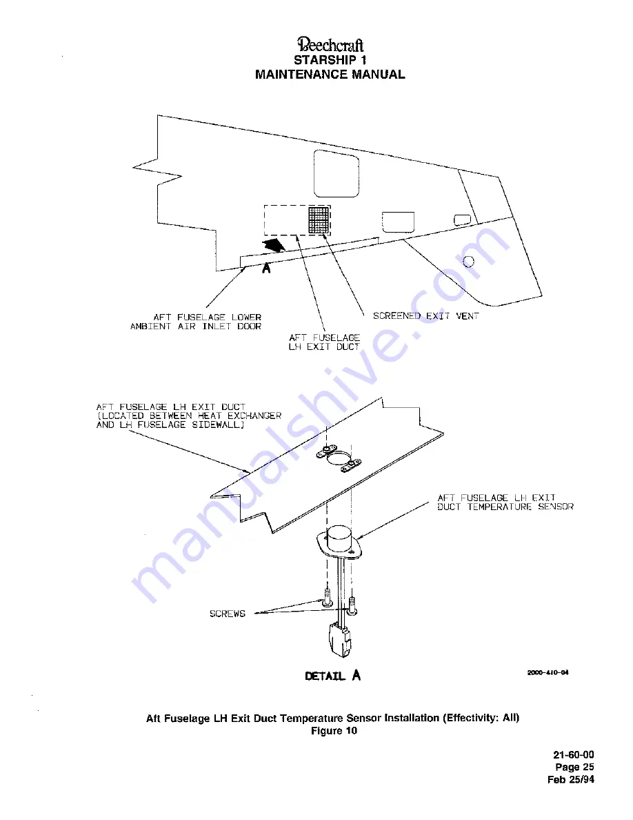 Raytheon Beechraft Starship 2000 Maintenance Manual Download Page 494