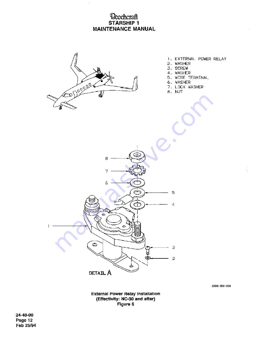 Raytheon Beechraft Starship 2000 Maintenance Manual Download Page 638