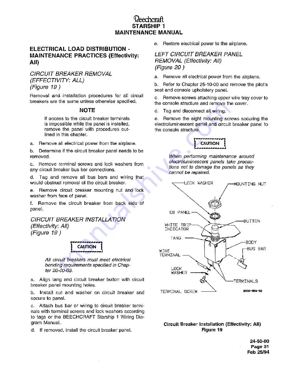 Raytheon Beechraft Starship 2000 Maintenance Manual Download Page 673