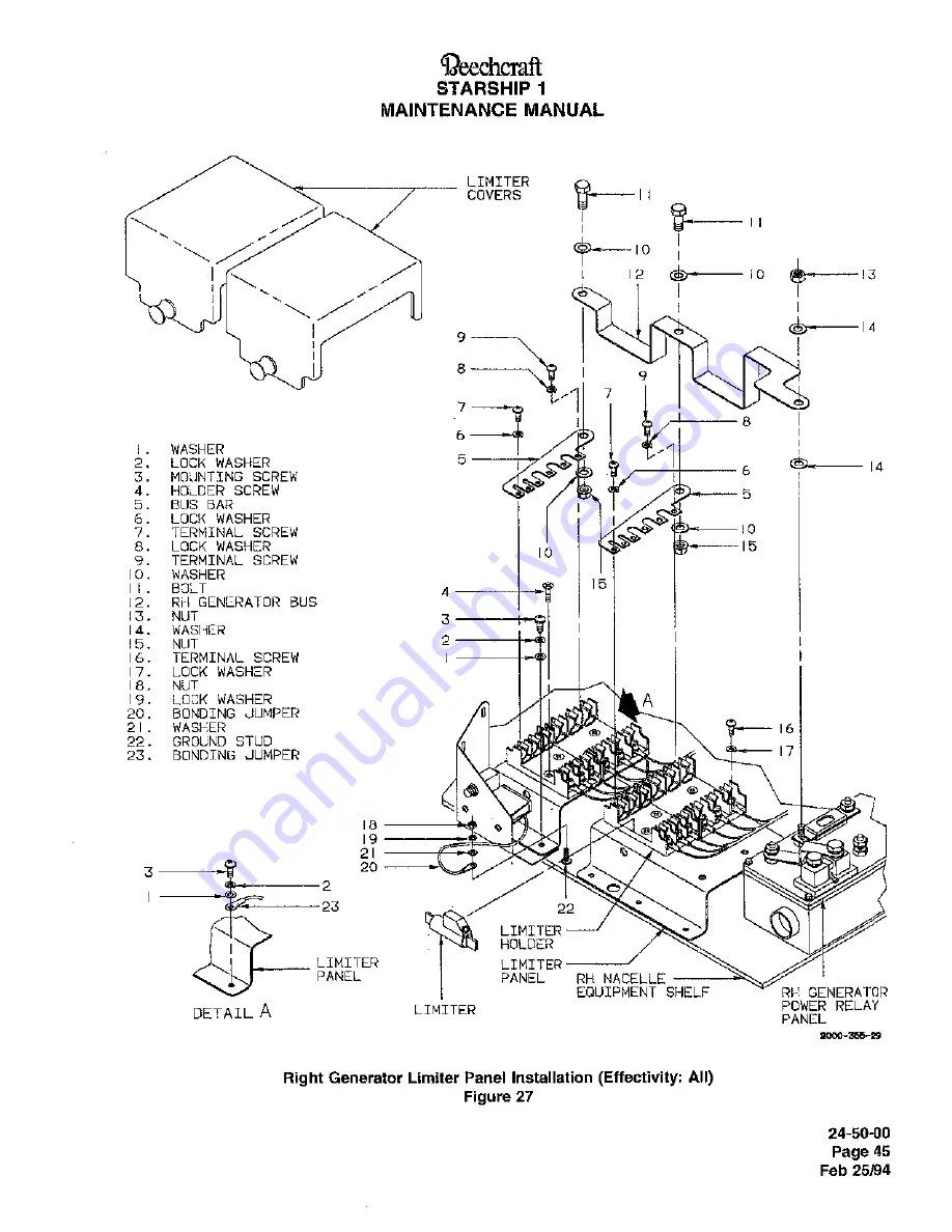 Raytheon Beechraft Starship 2000 Maintenance Manual Download Page 687