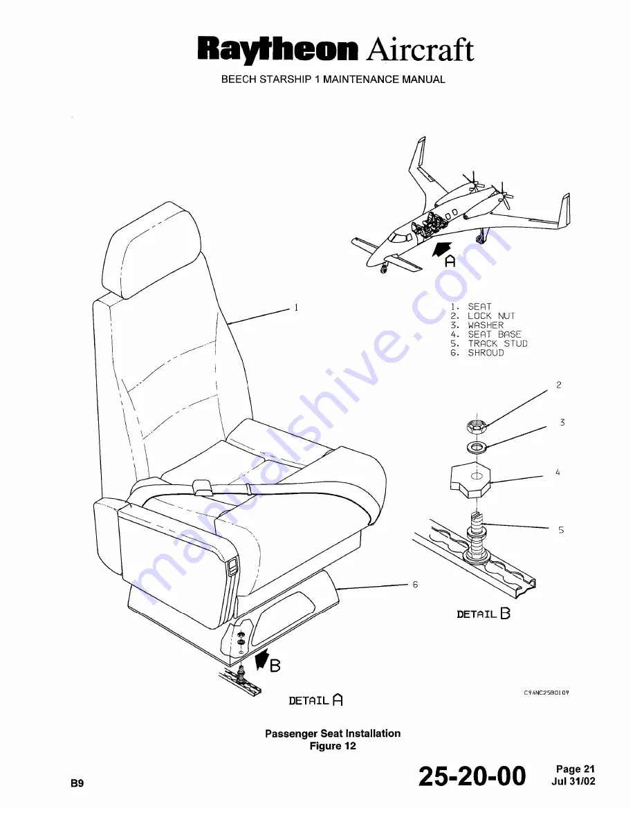 Raytheon Beechraft Starship 2000 Maintenance Manual Download Page 752