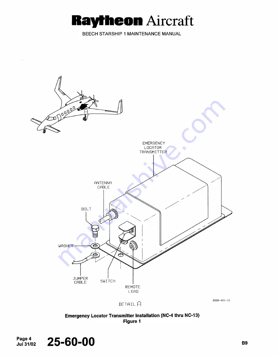 Raytheon Beechraft Starship 2000 Maintenance Manual Download Page 769