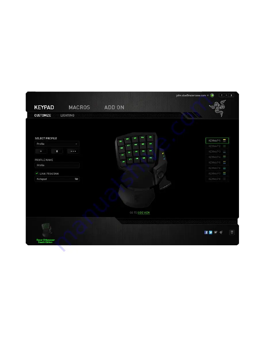 Razer Orbweaver Stealth Edition Quick Start Manual Download Page 14