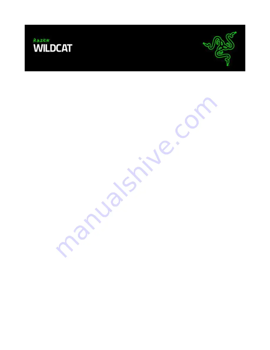 Razer Wildcat Manual Download Page 1