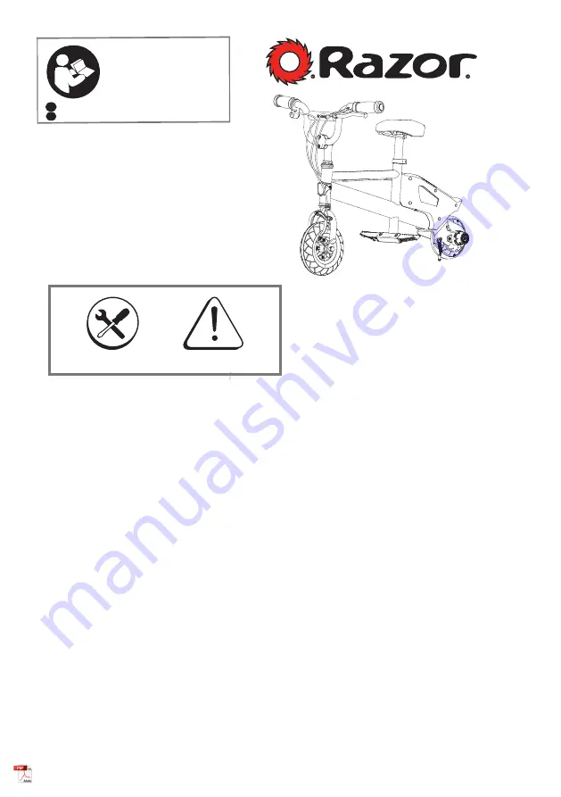 Razor E-PUNK Manual Download Page 1