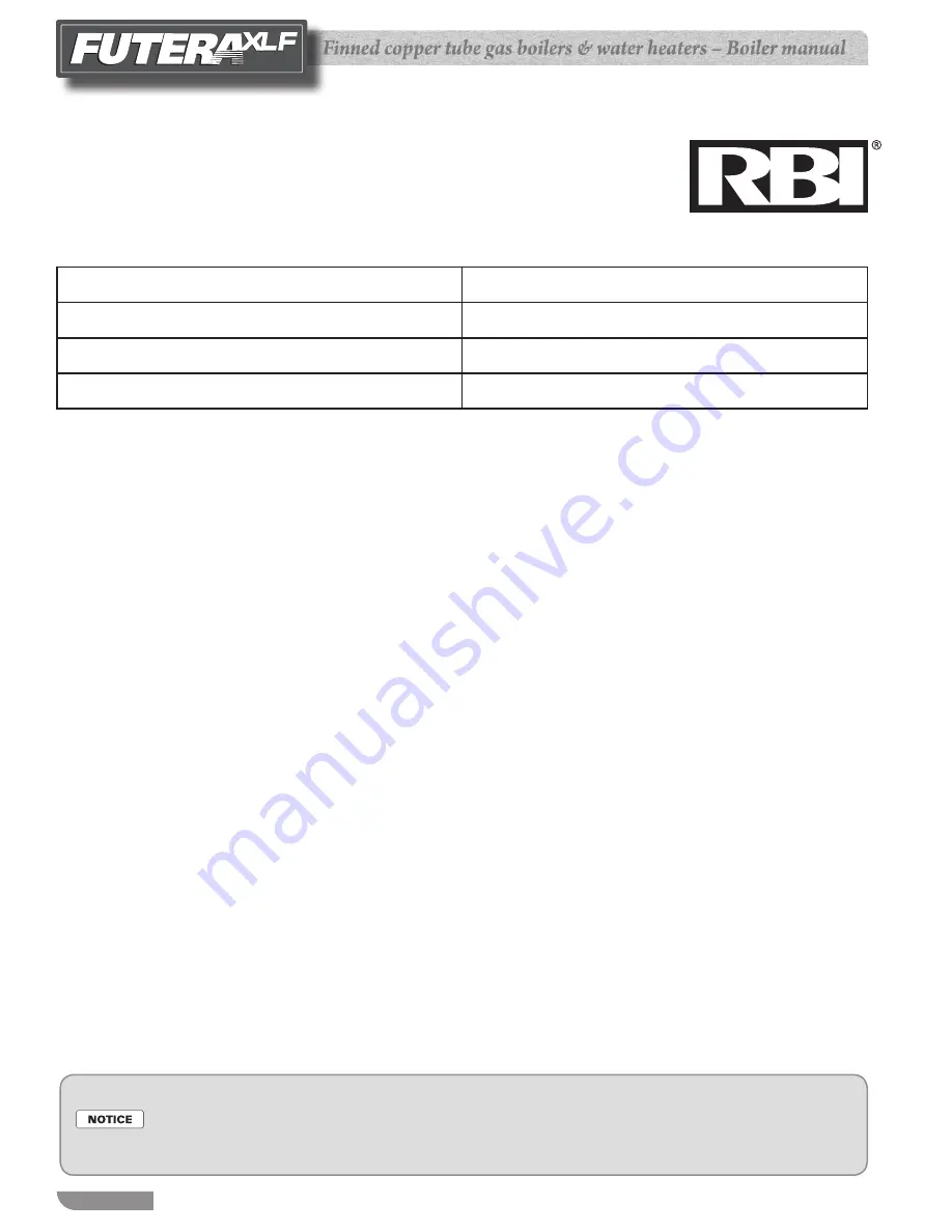 RBI Futera XLF 4000 Manual Download Page 38