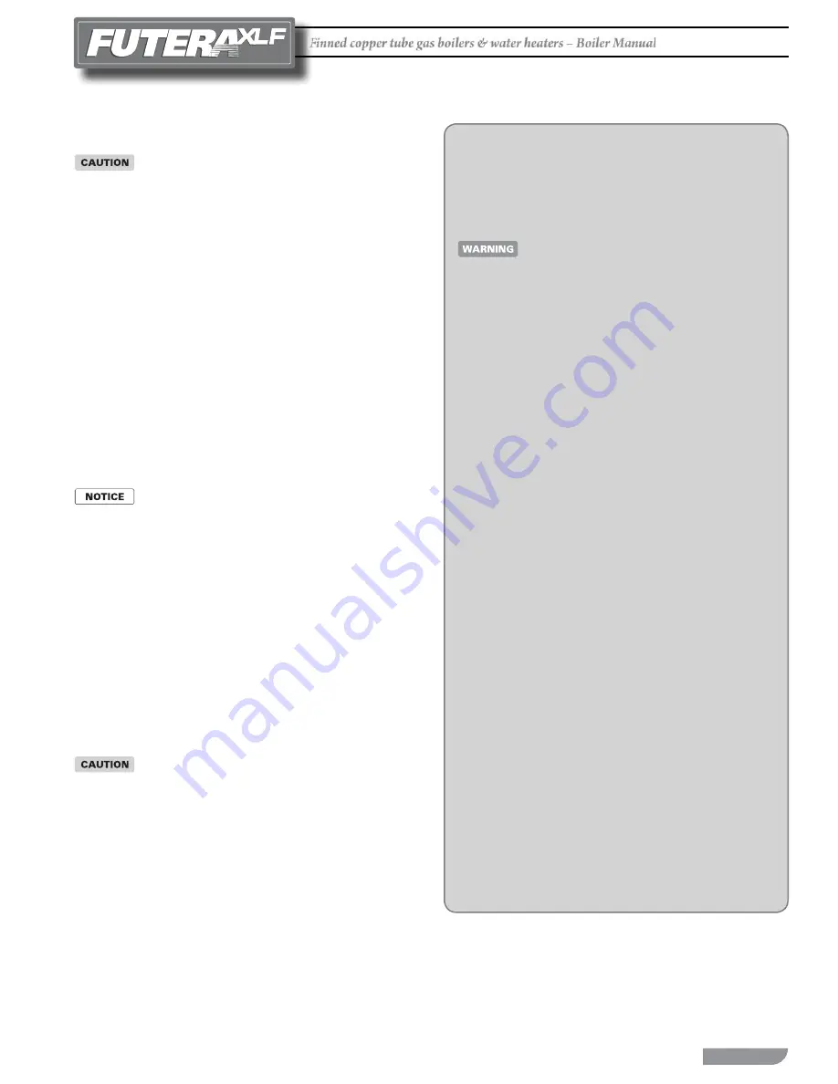 RBI FUTERA XLF Series Installation And Operation Instructions Manual Download Page 19