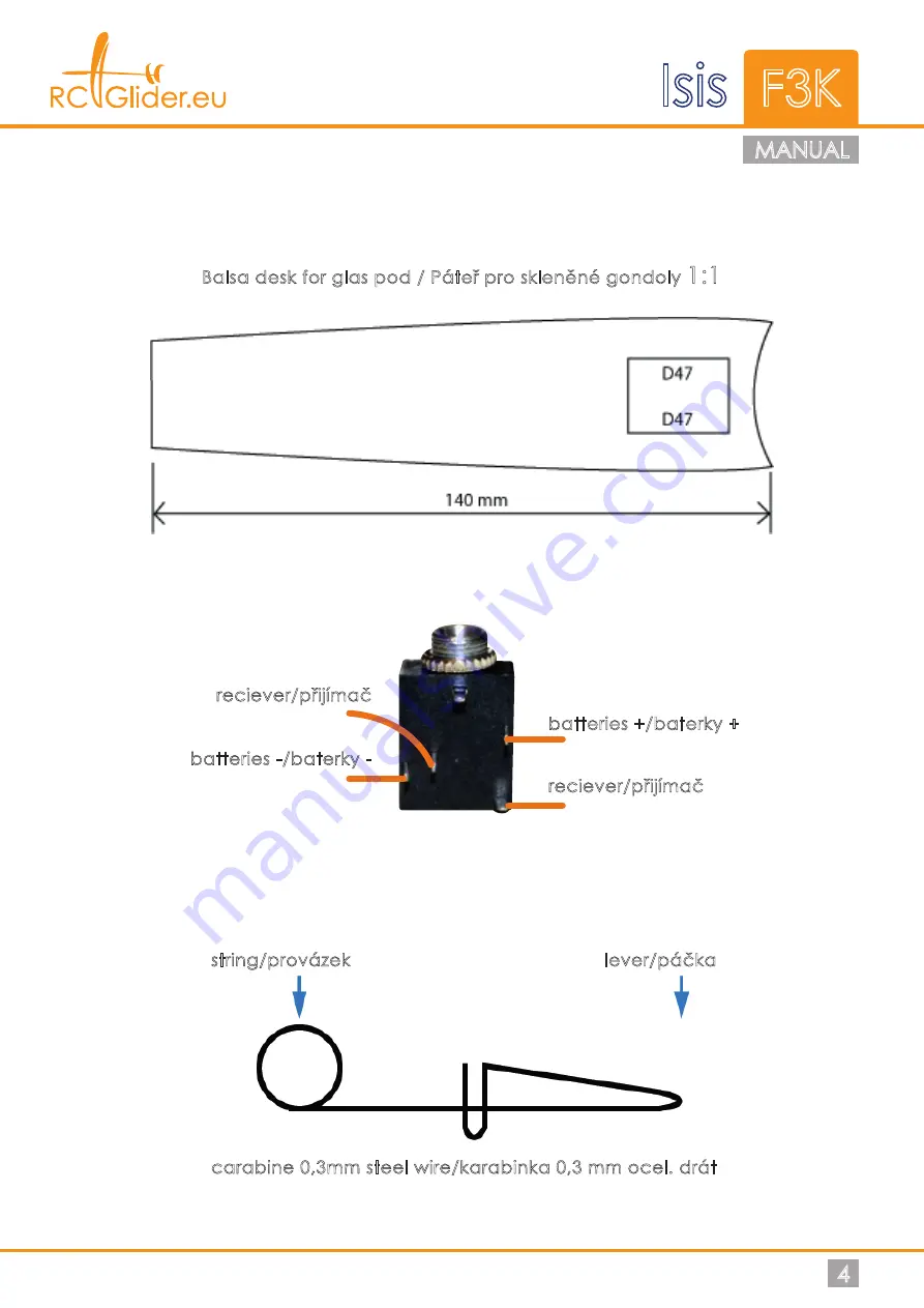 RC Glider Isis F3K Manual Download Page 4