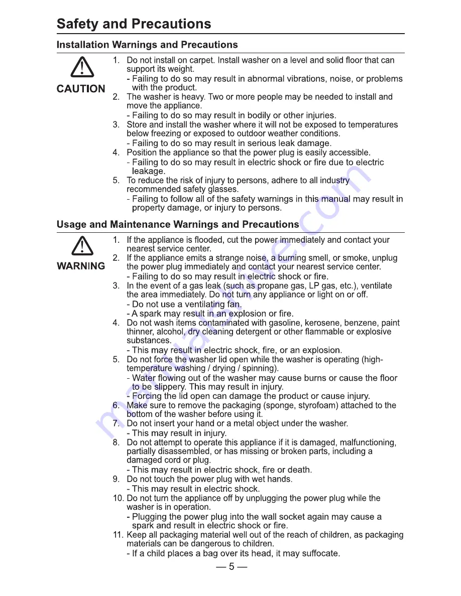 RCA RPW160-C Instruction Manual Download Page 6