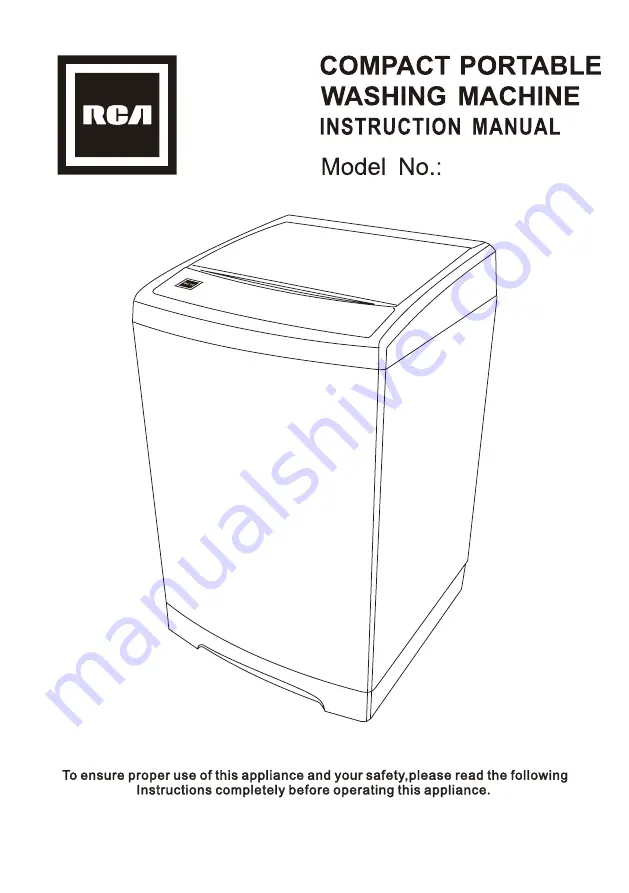 RCA RPW210-C Instruction Manual Download Page 1