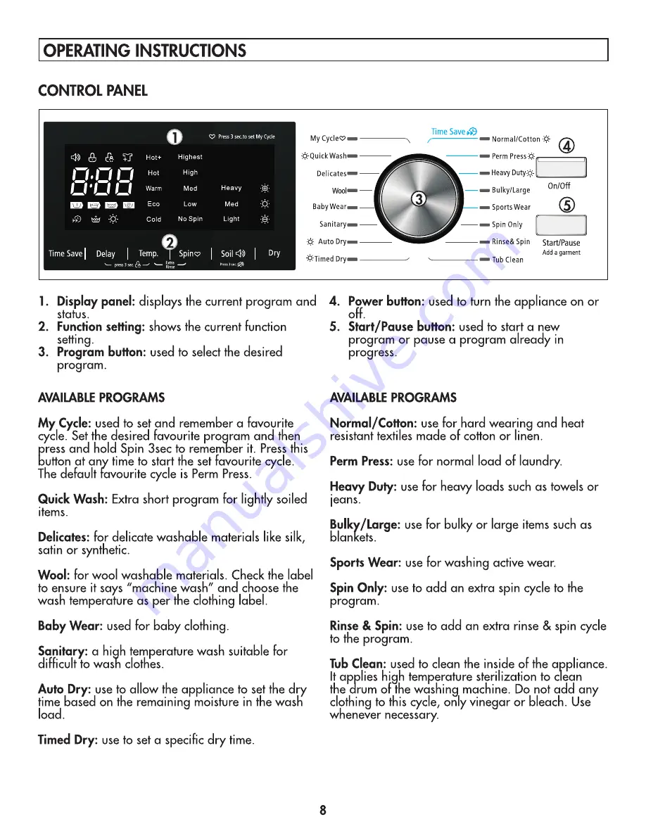 RCA RWD270-6COM Instruction Manual Download Page 8