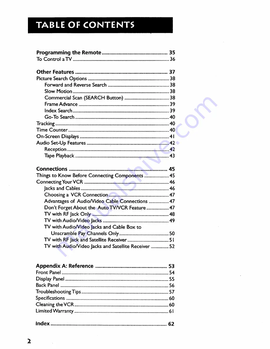 RCA VR626HF User Manual Download Page 6