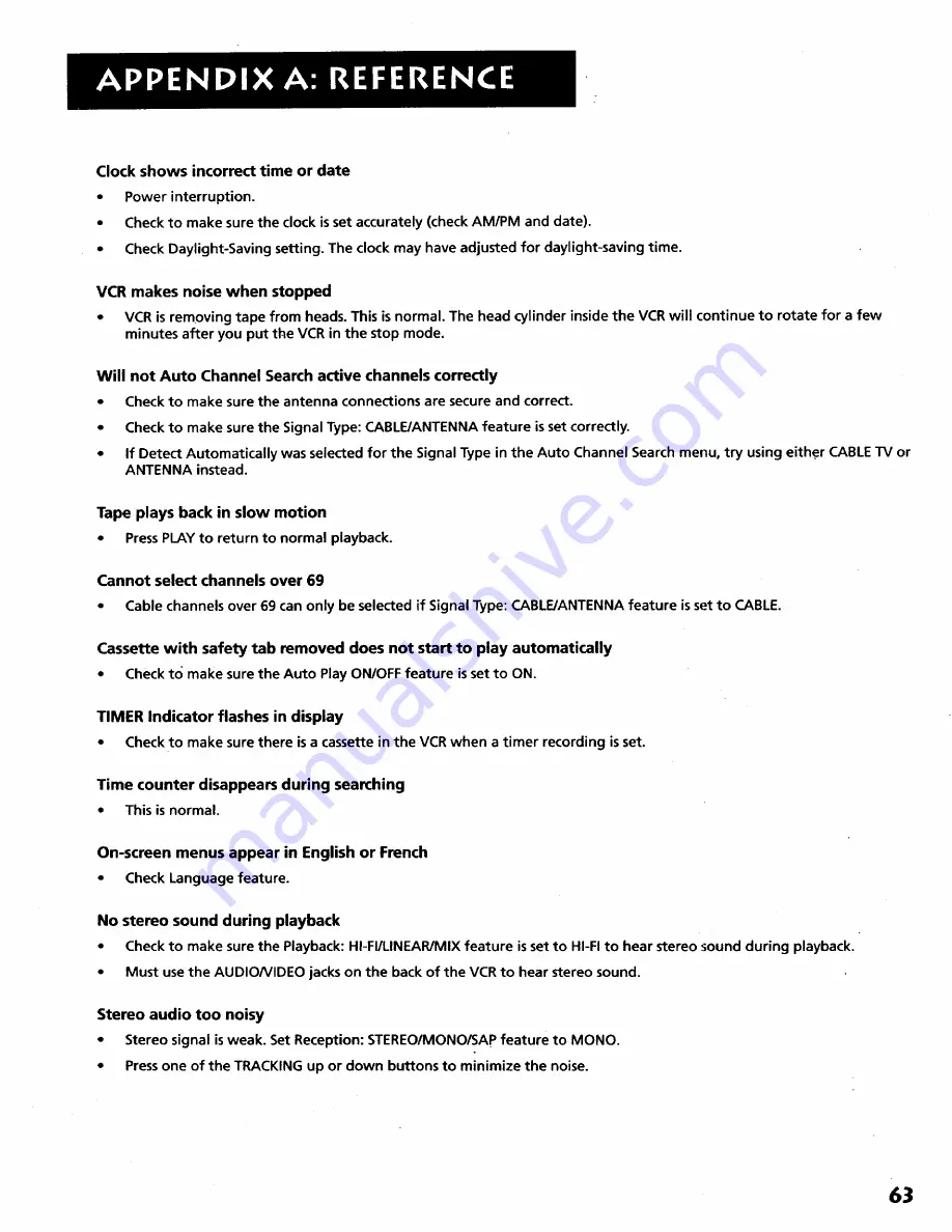 RCA VR628HF User Manual Download Page 67