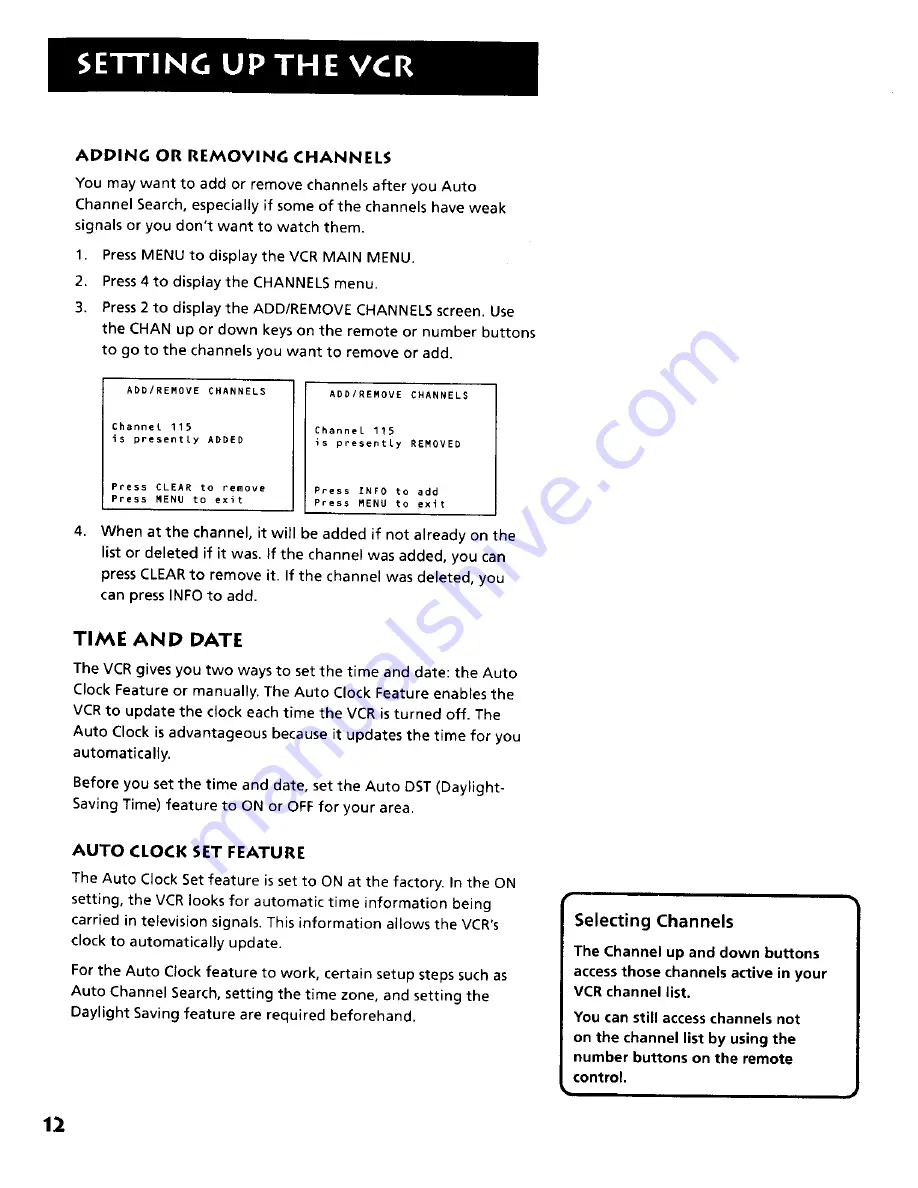 RCA VR634HF - Hi-Fi VCR User Manual Download Page 14