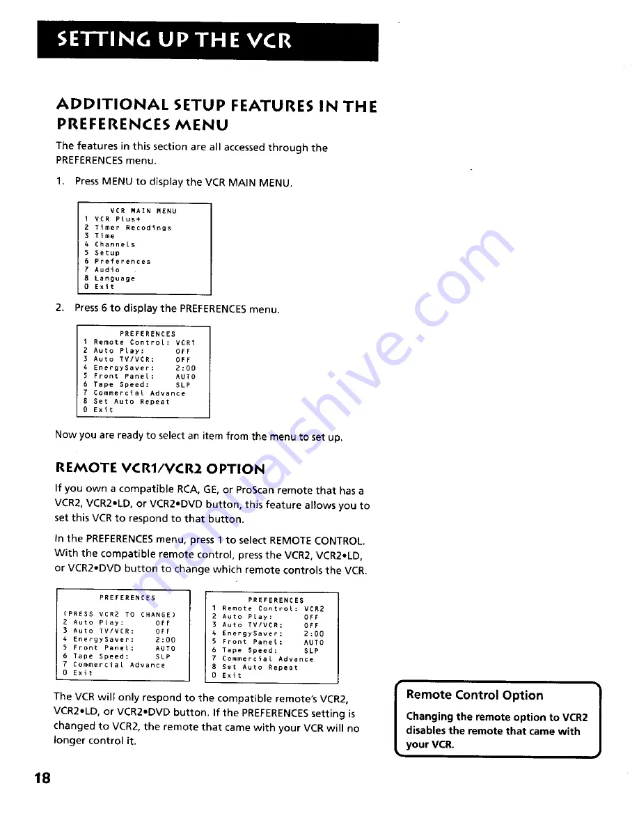 RCA VR634HF - Hi-Fi VCR User Manual Download Page 20