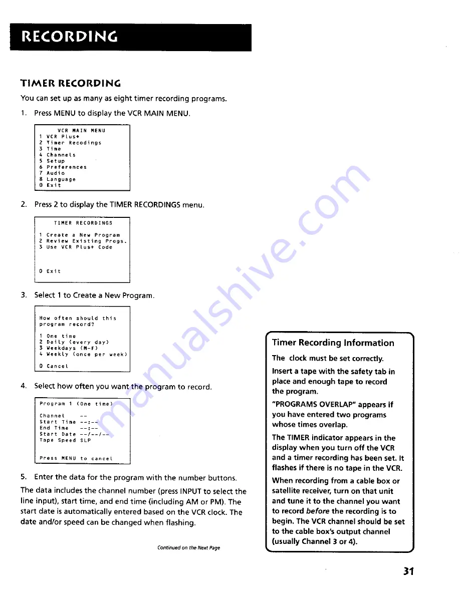 RCA VR634HF - Hi-Fi VCR User Manual Download Page 33