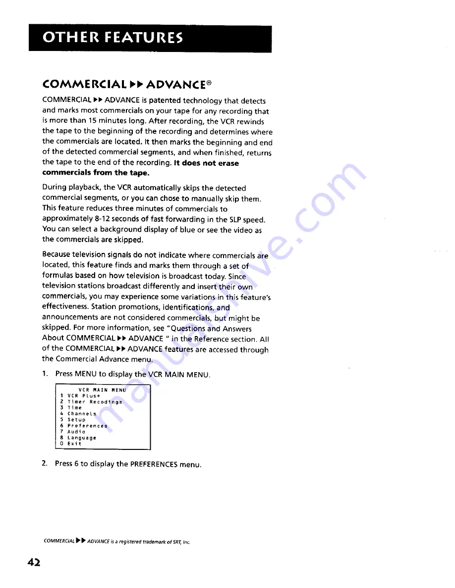 RCA VR634HF - Hi-Fi VCR User Manual Download Page 44