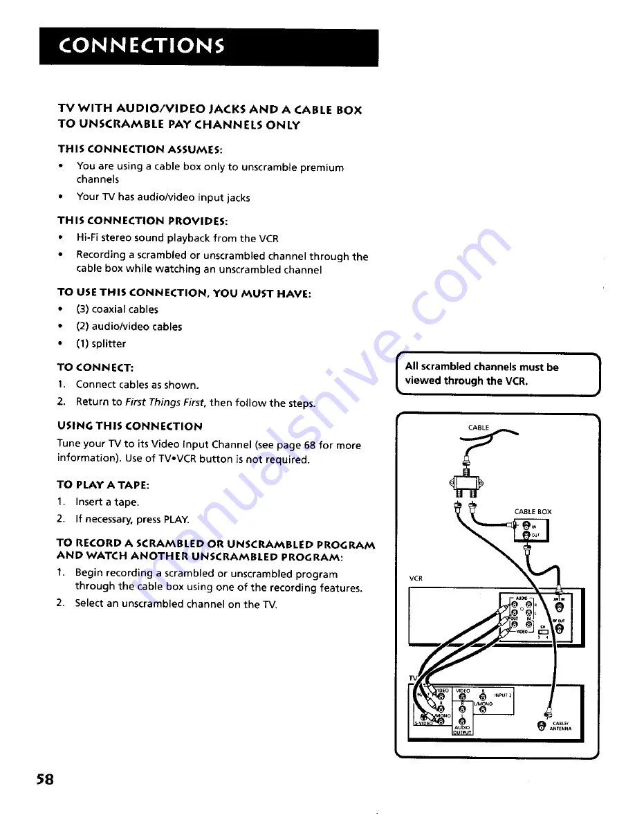 RCA VR634HF - Hi-Fi VCR User Manual Download Page 60