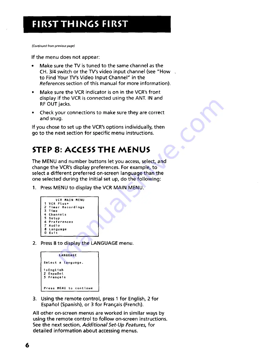 RCA VR701 User Manual Download Page 8