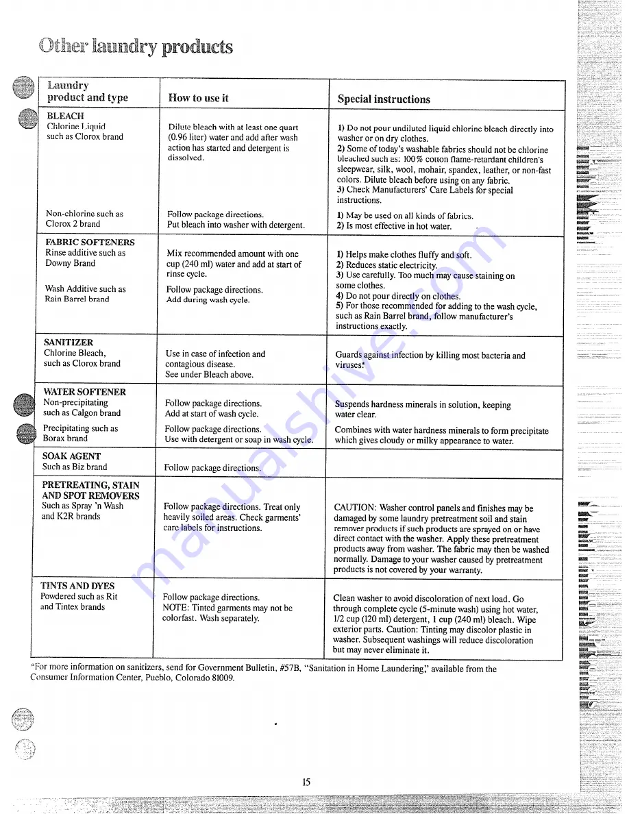 RCA WRW1505MAL Use And Care Manual Download Page 15