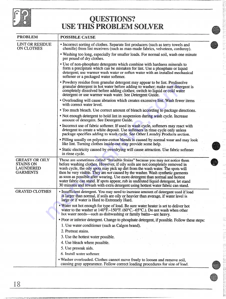 RCA WRW1505R Use And Care Manual Download Page 18