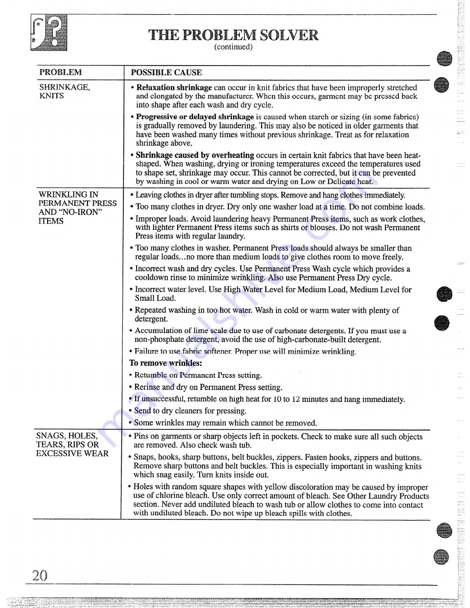 RCA WRW3505R Use And Care Manual Download Page 20