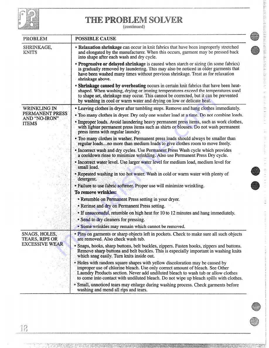 RCA WRW4400S Operating Instructions Manual Download Page 18