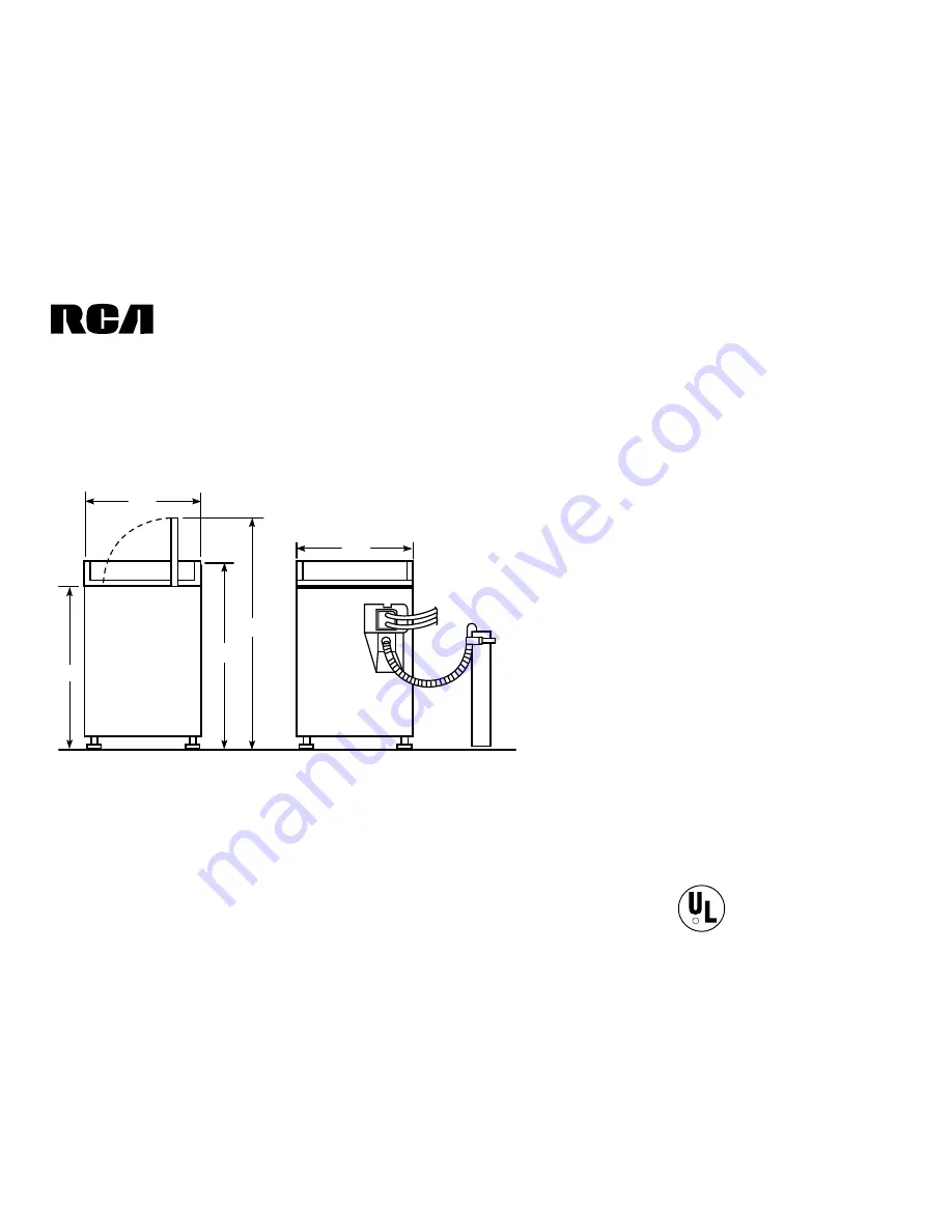 RCA YBXR1060VWW Specification Sheet Download Page 1