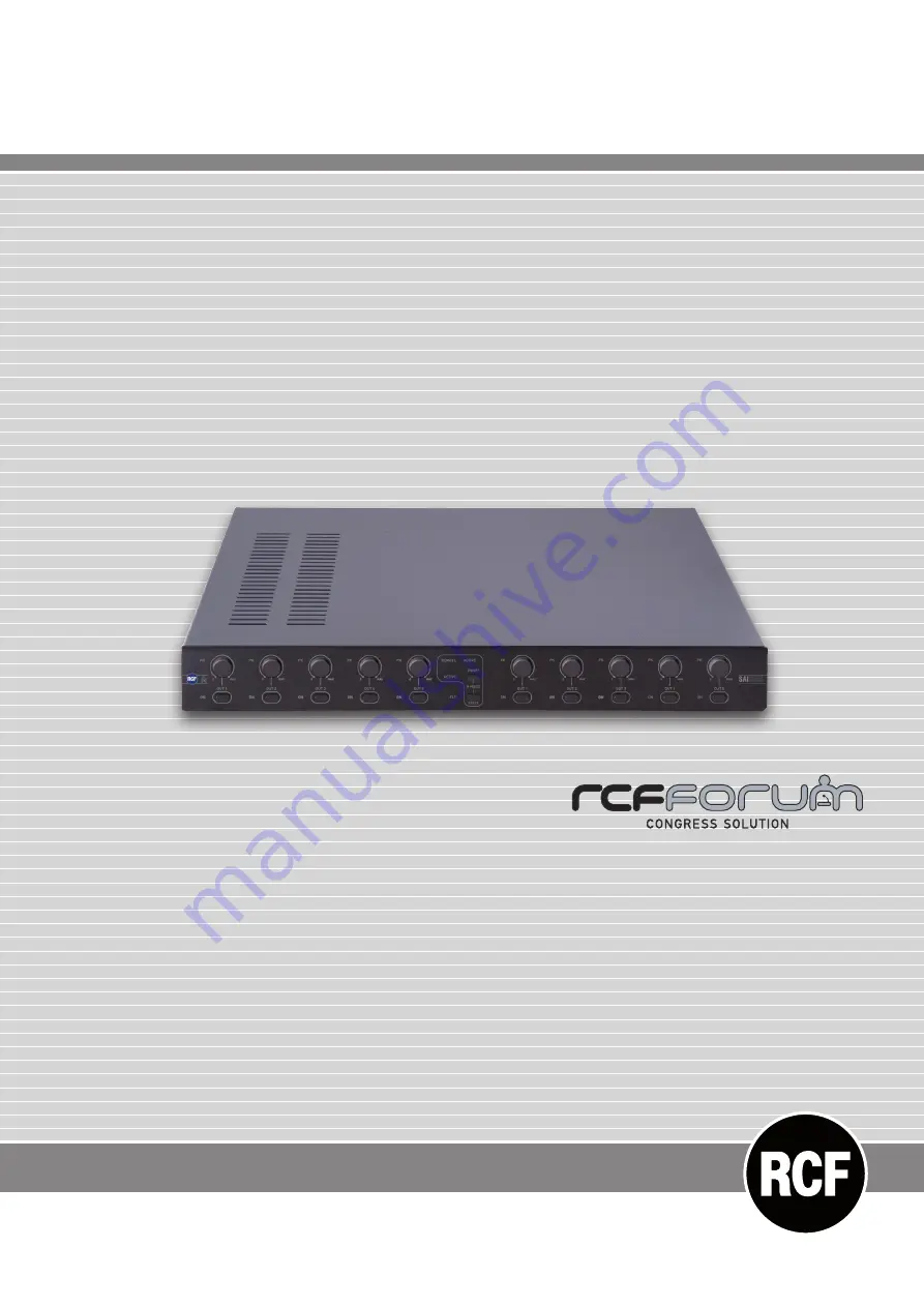 RCF FORUM 17180022 User Manual Download Page 1