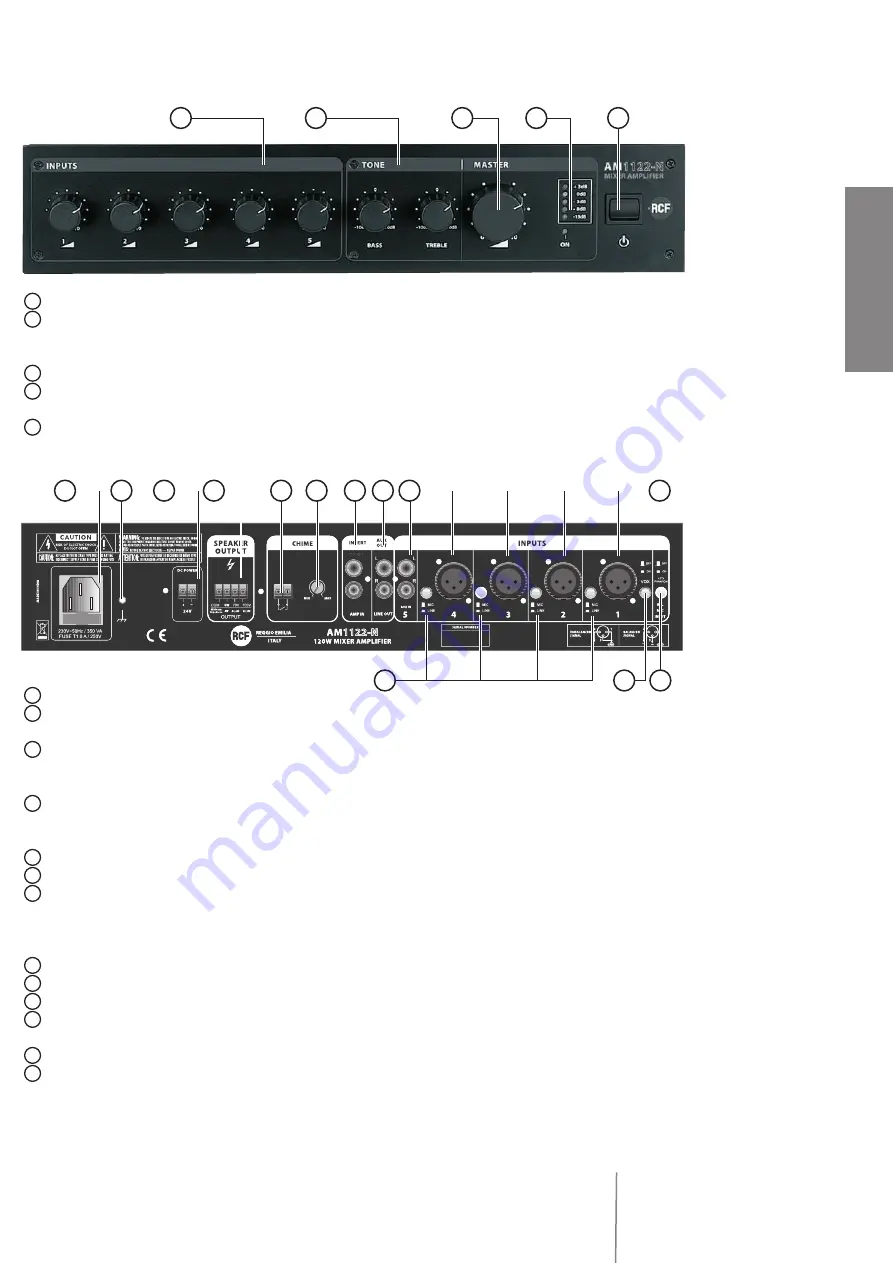 RCF AM1122-N Скачать руководство пользователя страница 13