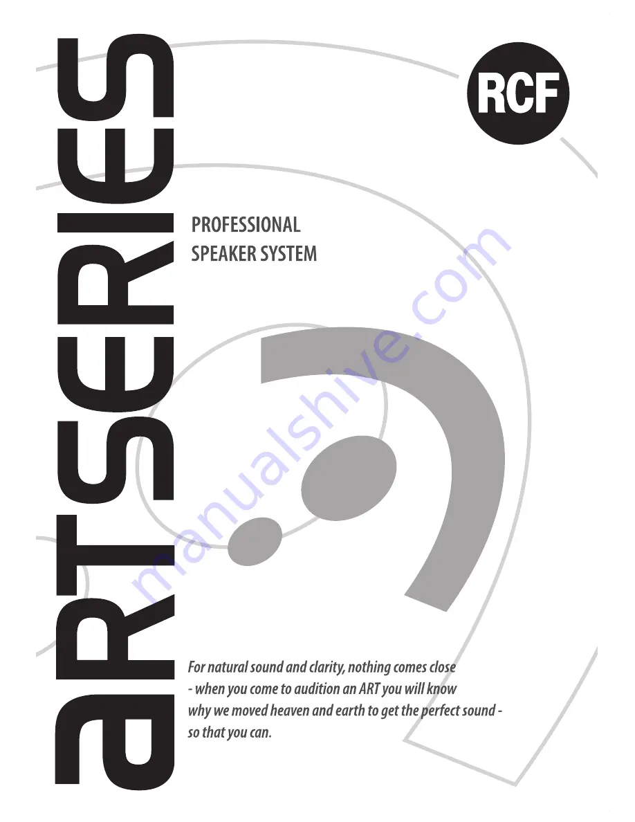 RCF ART 310 User Manual Download Page 1